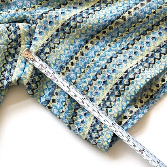LOFT Textured Riviera Shorts 6" NEW Size 6 Geometric Jacquard Blue Yellow - Picture 11 of 12